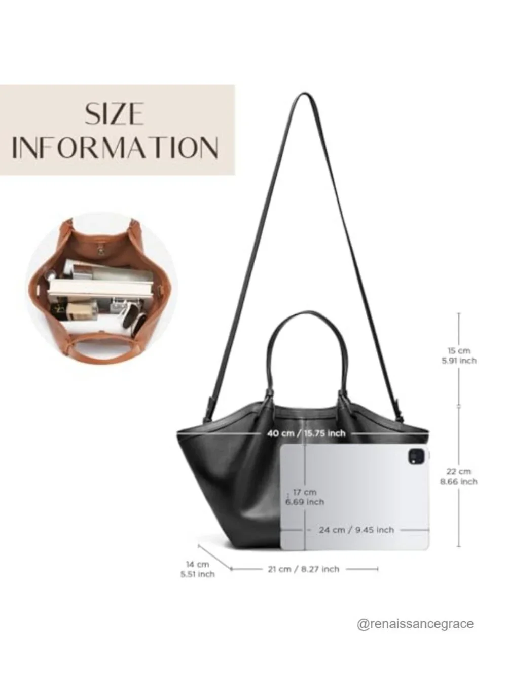 Faux Leather Top Handle Tote Bag with Adjustable Straps, Satchel for Work
